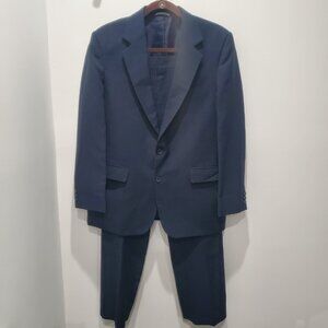 Men's Reed St. James Washable Navy Pinstripe 2 Piece Blazer & Pant Suit  size 40